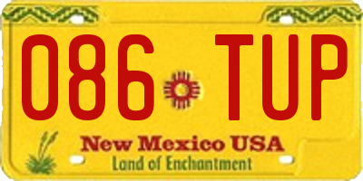 NM license plate 086TUP