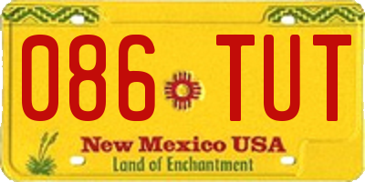 NM license plate 086TUT