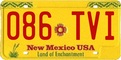 NM license plate 086TVI
