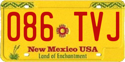 NM license plate 086TVJ