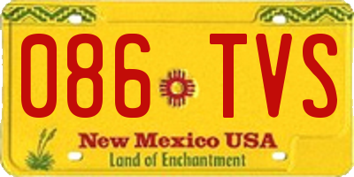 NM license plate 086TVS