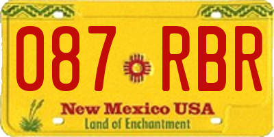 NM license plate 087RBR
