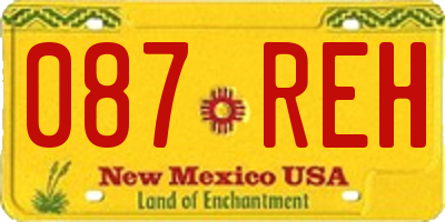 NM license plate 087REH