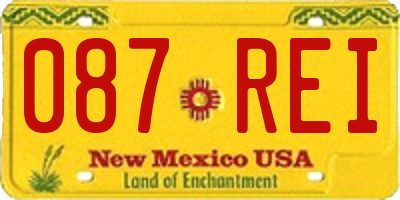 NM license plate 087REI
