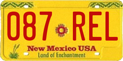 NM license plate 087REL