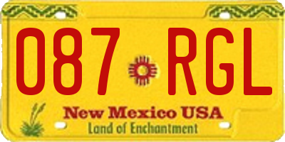 NM license plate 087RGL