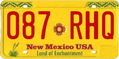 NM license plate 087RHQ