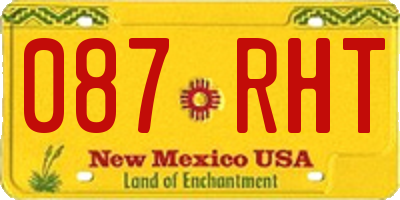 NM license plate 087RHT