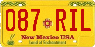 NM license plate 087RIL
