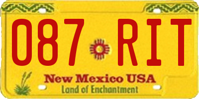 NM license plate 087RIT