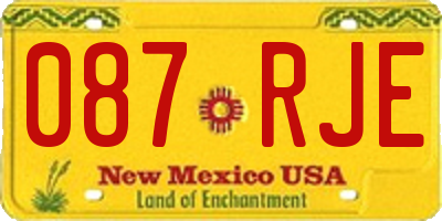 NM license plate 087RJE