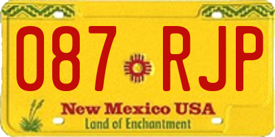 NM license plate 087RJP