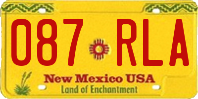 NM license plate 087RLA
