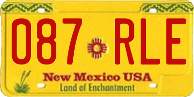 NM license plate 087RLE