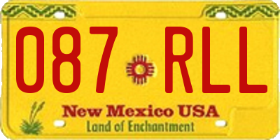 NM license plate 087RLL