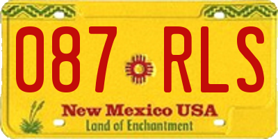 NM license plate 087RLS
