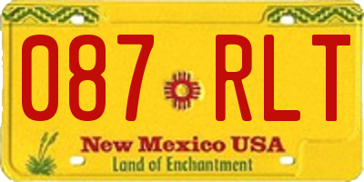 NM license plate 087RLT