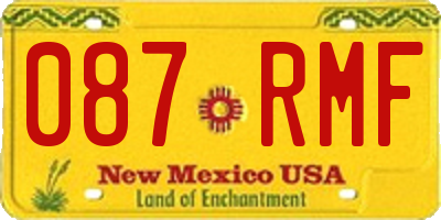 NM license plate 087RMF