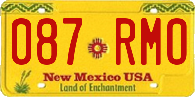 NM license plate 087RMO