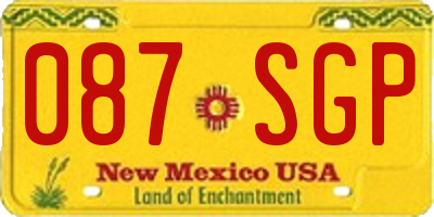 NM license plate 087SGP