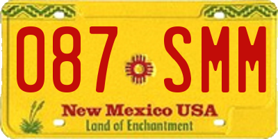 NM license plate 087SMM