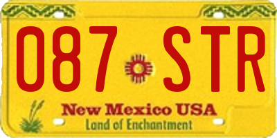 NM license plate 087STR