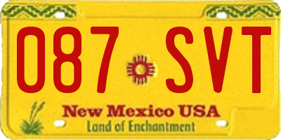 NM license plate 087SVT