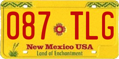 NM license plate 087TLG