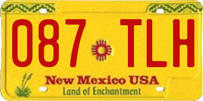 NM license plate 087TLH