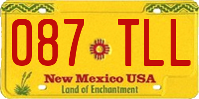 NM license plate 087TLL