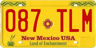NM license plate 087TLM