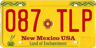 NM license plate 087TLP