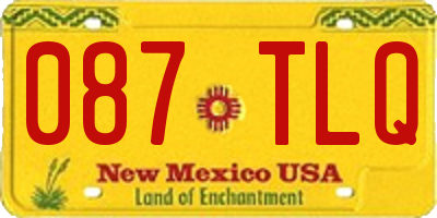 NM license plate 087TLQ