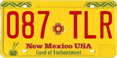 NM license plate 087TLR