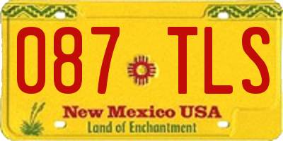 NM license plate 087TLS