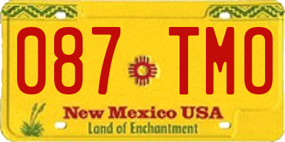 NM license plate 087TMO