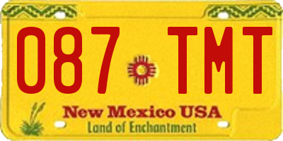 NM license plate 087TMT