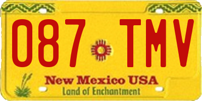 NM license plate 087TMV