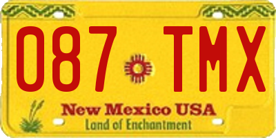 NM license plate 087TMX