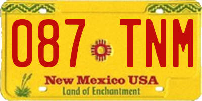 NM license plate 087TNM