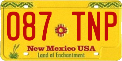 NM license plate 087TNP