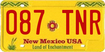 NM license plate 087TNR
