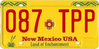 NM license plate 087TPP