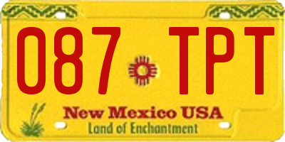 NM license plate 087TPT