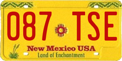NM license plate 087TSE