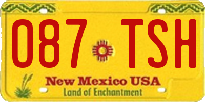 NM license plate 087TSH