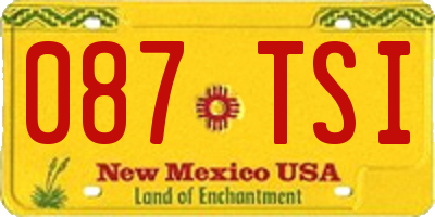 NM license plate 087TSI