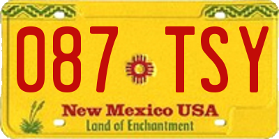 NM license plate 087TSY