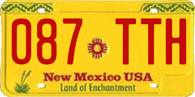 NM license plate 087TTH