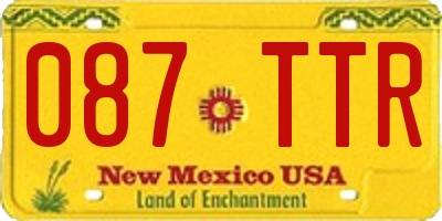 NM license plate 087TTR